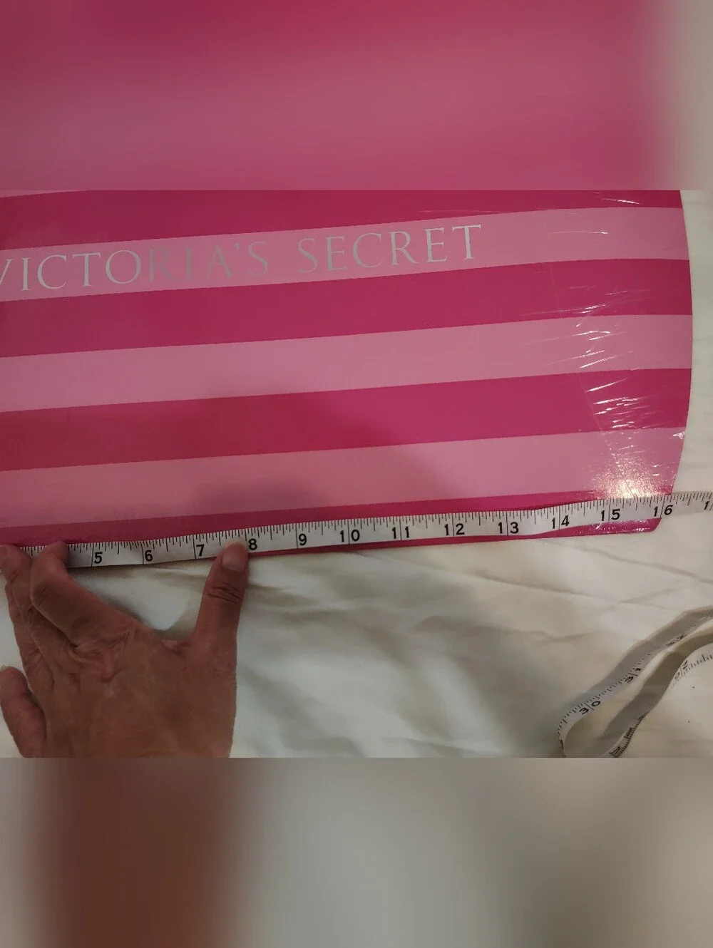 Victoria's Secret Bright Pink Striped Gift Box Very RARE